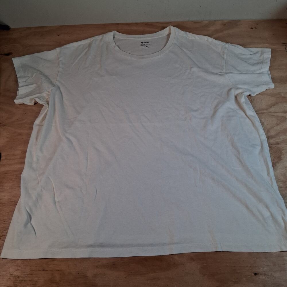 Madewell Womens Oversize Tee Sz XL White Short Sleeve Tee Cotton
